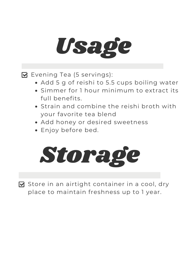 Reishi Mushroom Tea Powder- 5 grams